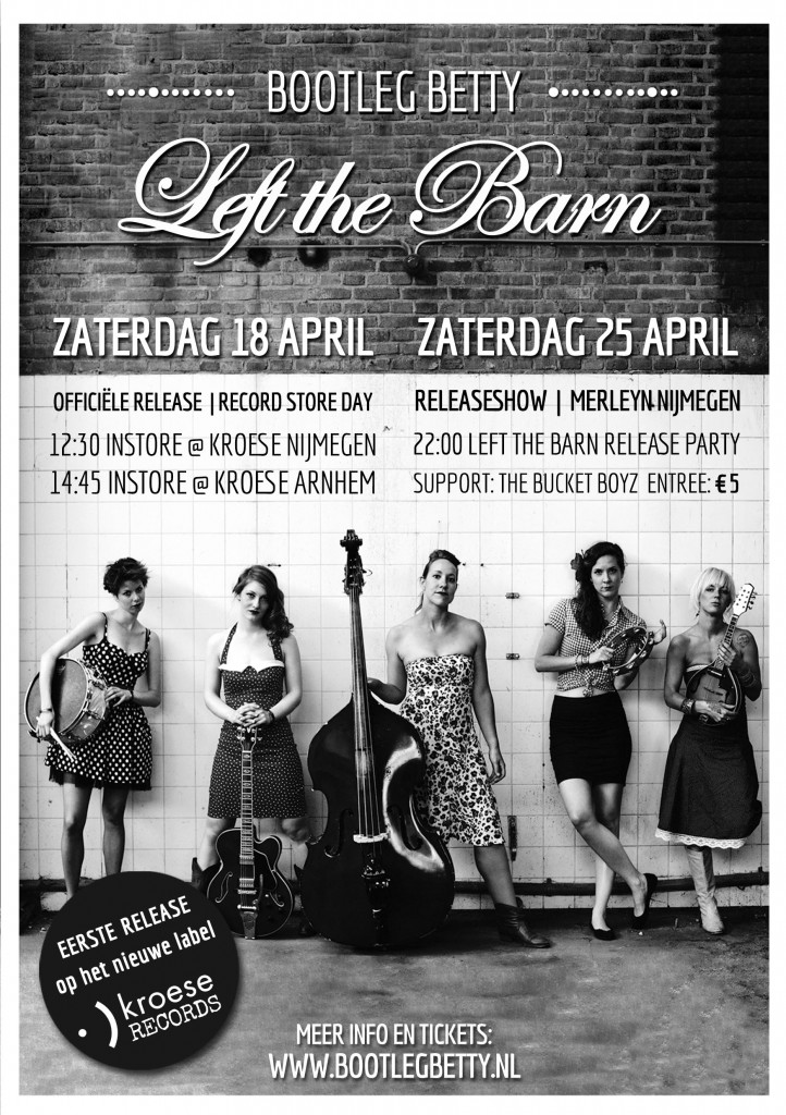 Flyer A5 Bootleg Betty - Release show 25 april